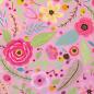 Preview: Bauwoll Druck Blüten und Blätter auf Rosa von Happy Easter by Swafing 